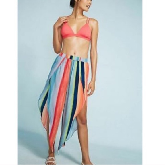 Anthropologie Other - Carla Weeks Watercolor Striped Pants Cover-Up